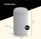 Fellow 16 oz Carter Wide Travel Mug - Wide Mouth Vacuum-Insulated Stainless Steel - Tea and Coffee Tumbler - Travel Coffee Mug with Ceramic Interior - Matte Grey