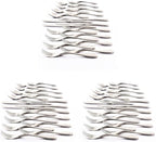 Knork Silverware Set - 20 Piece Matte Silver Cutlery - Ergonomic Design Utensil sets, 18/10 Stainless Steel Forks Spoons and Knives set (Pack of 3)