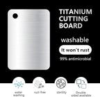 Titanium Cutting Board Set of 1, 11 * 8inches,Titanium Cutting Boards for Kitchen, Food Grade Metal Double Sided Chopping Boards for Kitchen Counter Meat Vegetable Fruit Outdoor Camping