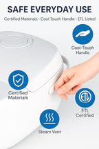 Midea Micom Rice Cooker, Digital Multi-Functional Ricer Cooker/Steamer, Brown Rice, Slow Cooker (3L/5.5Cup) (White)