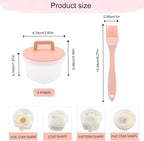 5 PCS Egg Poacher Cups, Pink Egg Cooker, Cute Shapes Reusable Egg Molds, Nonstick Egg Poaching Cups for Boiled Eggs Without Shell