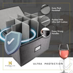 HOMELUX THEORY 8pcs Hard Shell China Storage Containers, Mug Storage, Wine Glass, Utensils, & Plate Storage Containers with Lid, Heavy Duty Dinnerware Storage for Packing Plates, Glassware & Cutlery