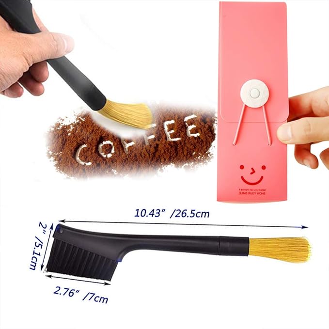 Powder Cleaning Brush Tools,Coffee Bean Grinder Brush and Counter Sweep Brush
