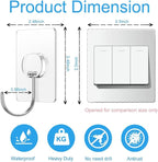 Large Adhesive Hooks for Hanging Heavy Duty Wall Hooks Self Adhesive Towel Coat Hooks Waterproof Transparent Hook for Bathroom Shower Kitchen Keys Door Outdoor Home Improvement Utility Hook 12 Pack