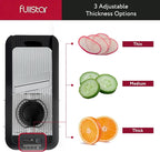 Fullstar All-in-1 Vegetable Chopper and Mandoline Slicer for Kitchen - Cheese Grater, French Fry Cutter, Cheese Slicer - Bonus Handheld Spiralizer Included (6 in 1, Stainless Steel)
