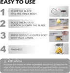 ZHANG XIAO QUAN SINCE 1628 Potato Slicer French Fry Cutter Veggie Chopper Cutter for Fries Potato Onion Cutter Food Chopper Manual Hand Vegetable Cutter Dicer (1 Blade)