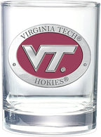 Heritage Pewter Virginia Tech Double Old Fashion | Double Rocks Glass 14 OZ for Liquor | Expertly Crafted Pewter Glass