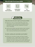 Light-Proof Glass Oil Sprayer For Cooking Air Fryer Salad BBQ,250ml Olive Oil (2)