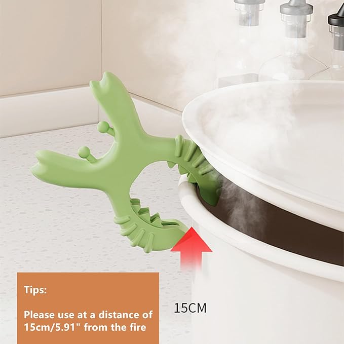 4Pcs Pot Spoon Rest Holder,Spatula Rack,Silicone Crab Pot Lid Support,Multipurpose Fixed Clamp Anti Scalding Universal Essential Accessories for Kitchen Cookware