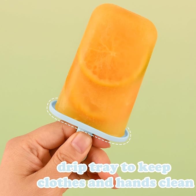 WMKGG Popsicles Molds Set, 6 PCS Ice Pop Mold,Homemade Ice Cream Mould with Sticks, Popsicle Maker(Blue)
