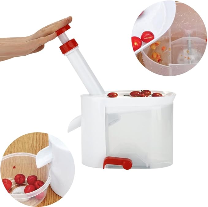 Cherry Pitter, Cherry Pitter Olive Pitter Tool, Fruit Pit Remover for Cherry Jam with Lock Design for Make Fresher Cherry Dishes