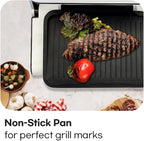Smokeless Double Care Grill, Electric Indoor Tabletop Grill, Dual Heating, Fast Grilling, Portable, Nonstick, Adjustable Temperature, Ideal for K-BBQ