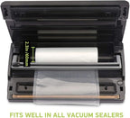 Wevac Vacuum Sealer Bags 8x16' Rolls 6 pack for Food Saver, Seal a Meal, Weston. Commercial Grade, BPA Free, Heavy Duty, Great for vac storage, Meal Prep or Sous Vide