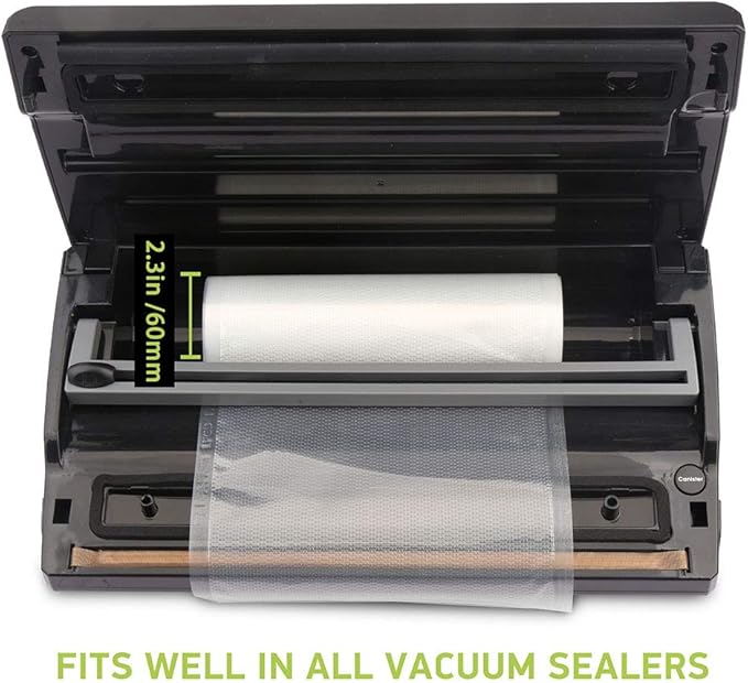 Wevac Vacuum Sealer Bags 8x16' Rolls 6 pack for Food Saver, Seal a Meal, Weston. Commercial Grade, BPA Free, Heavy Duty, Great for vac storage, Meal Prep or Sous Vide