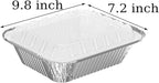 WANBAO 20 PACK 9.8"x7.2" Disposable Tin Foil Pans with Plastic Lids 4 LB Aluminum Pans To Go Containers for Cooking, Baking, Catering Party Meal Prep, Take Out, Freeze, Food Storage