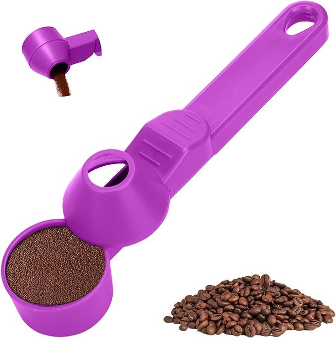 Palksky Coffee Scoop & Funnel for Reusable K Cup Refillable Coffee Pods,2 Tablespoon Coffee Measuring coffee Scooper,1PCS(Purple)