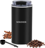 Coffee Grinder, Coffee Bean Grinder Electric, Herb/Spice/Nut Electric Grinder with 304 Stainless Steel Blade One Touch Operation for Kitchen or Home Use, Black