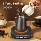 Electric Coffee Cup Warmer for Office Desk, 24W Mug Warmer Plate with Auto Switch Off, 3 Heat Settings Tea Warmer, Beverage Warmer Coffee Accessories
