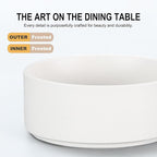 GZG Ceramic Cereal Bowls Set of 4,6 Inch Stoneware Soup Bowls,Dishwasher and Microwave Safe,Stackable,Scratch Resistant for Oatmeal,Fruit,Salads and Rice(Ivory White)