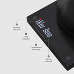 TIMEMORE Fish Smart Electric Coffee Kettle 600ML, Gooseneck Pour Over Kettle for Coffee and Tea Variable Temperature Control, Home Edition Black