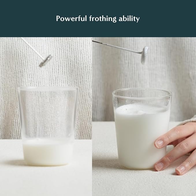 Naoki Matcha Modern Matcha Starter Set - Electric Matcha Whisk and Milk Frother with Single and Double Frother Head, Stainless Steel Spoon, Stainless Steel Sifter