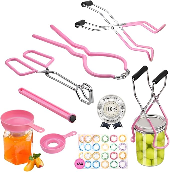 Canning Kit, Canning Supplies Starter Kit, Stainless Steel Canning Set Tools for Beginners, Canning Utensils & Essential for Water Bath & Pressure Canner, Canning Accessories for Pot