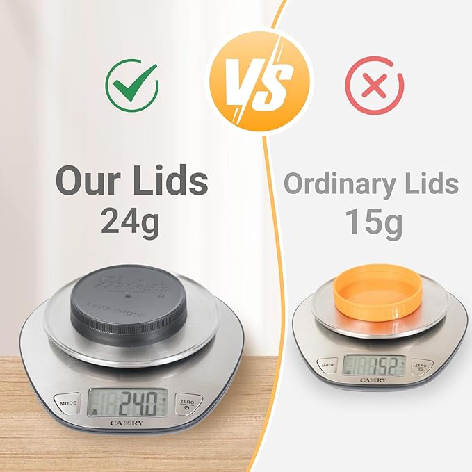 4 Pack 32 oz Clear Wide Mouth Mason Jars with Airtight Lids and White Plastic Mason Jar Lids, Canning Jars