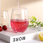 HOHY Aquarius Wine Glass - 20oz Stemless Zodiac Constellation Glass, Gift for Women & Men