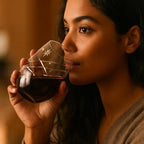 SHOSHIN Hand-Cut Space Pattern Stemless Wine Glasses 18 Oz, 4-Pack - Lead-Free Crystal, Dishwasher Safe & Artisan Engraved Design for Modern Entertaining