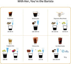 KOTLIE 5in1 19Bar Multicapsule Espresso Coffee Machine, Cold&Hot Brewing Single-Serve Coffee Maker, Cappuccino&Latte Maker for Kcup/Dolce Gusto/Nespresso Original/GroundCoffee/44mm ESE EM-308A (White)