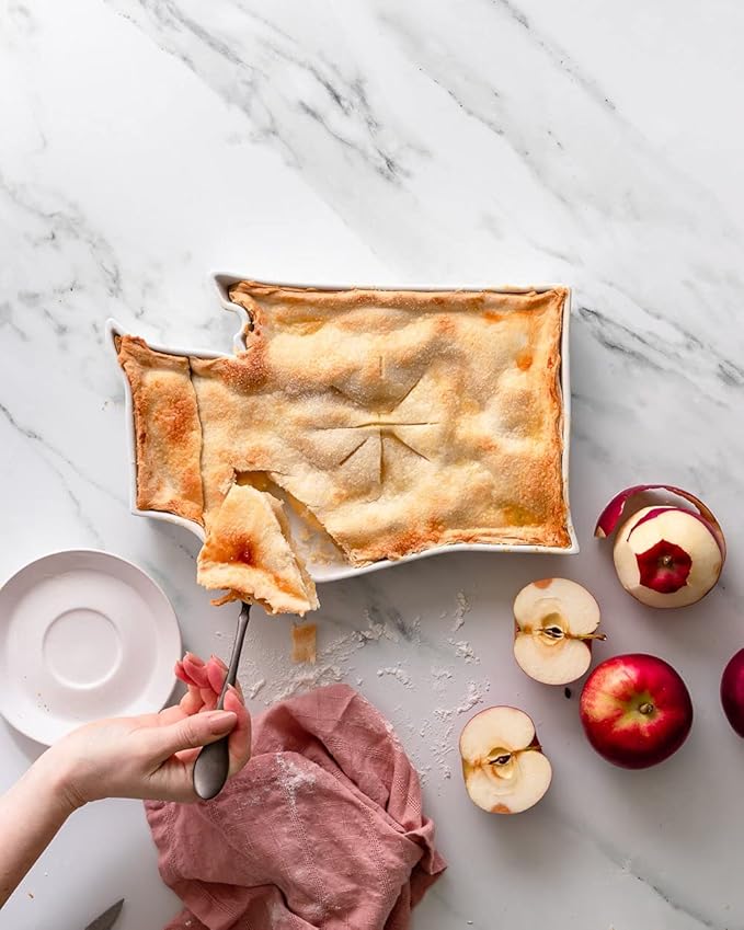 Washington Shaped Baking Dish, Serving Platter or Decorative Tray Charming Porcelain Bakeware Oven Microwave and Dishwasher Safe