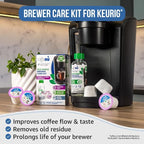 Keurig Compatible Descaling Solution Cleaner and Descaler Kit. 2 Uses Descaling Solution, 3 Cleaning Pods and 2 Filter Replacement. 3 Months Maintenance Kit. For Keurig 1.0 & 2.0