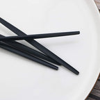 JASHII Silverware Set 36 Piece Food Grade Stainless Steel Flatware Set Fork Spoon Knife Utensils for Daily Use and Party, Service for 6 Anti Rust, Safe in Dishwasher (Matte Black handle gold)