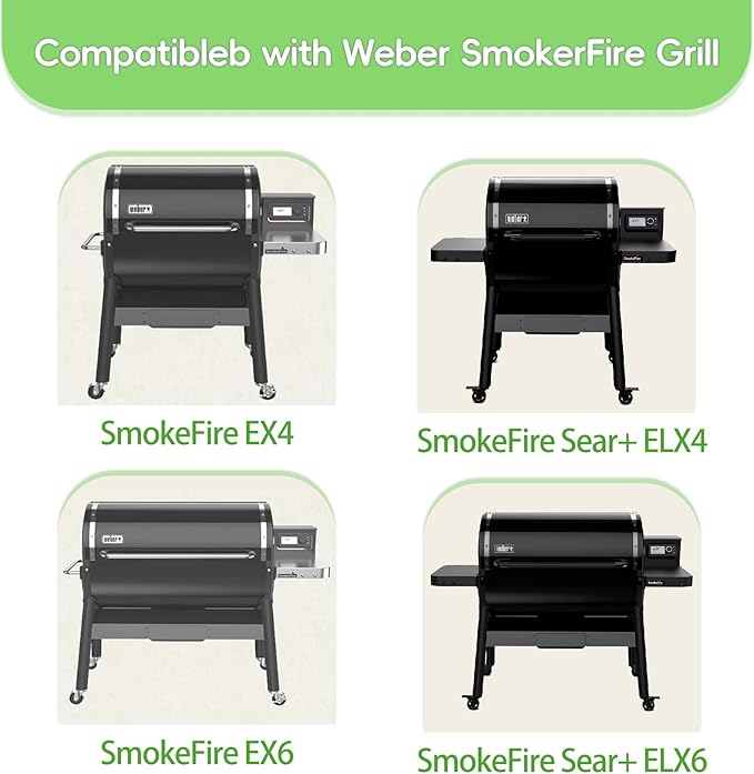 SafBbcue 2PCS Glow Plug for Weber SmokeFire EX4/EX6/EPX6 Wood Pellet Grills, Replaces for Weber 7009 Part, Replacement Weber Smoke Fire Grill Glow Plug, Sliver