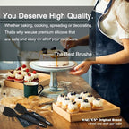 Walfos Silicone Basting Pastry Brush, Heat Resistant Pastry Brush Set, Strong Steel Core and One-Pieces Design, Perfect for BBQ Grill Baking Kitchen Cooking, BPA Free and Dishwasher Safe (2 Pcs)
