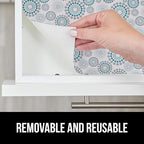 GORILLA GRIP DripGuard Drawer and Shelf Liner for Cabinet, Slip Resistant Non Adhesive Protection for Kitchen, BPA Free Smooth Surface Plastic Liners for Cabinets, Drawers, 17.5x120 Inch, Turquoise