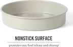 Martha Stewart Gallen 8 Inch Round Nonstick Carbon Steel Cake/Bake Pan - Cool Grey (Pack of 6)