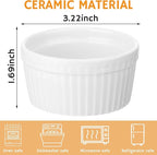 Treela 40 Pieces Ceramic Butter Warmers Set Included Butter Warmers Melter and 32 Tealight Candles for Chocolate Cheese Fondue Crab Lobster Microwave Oven Safe