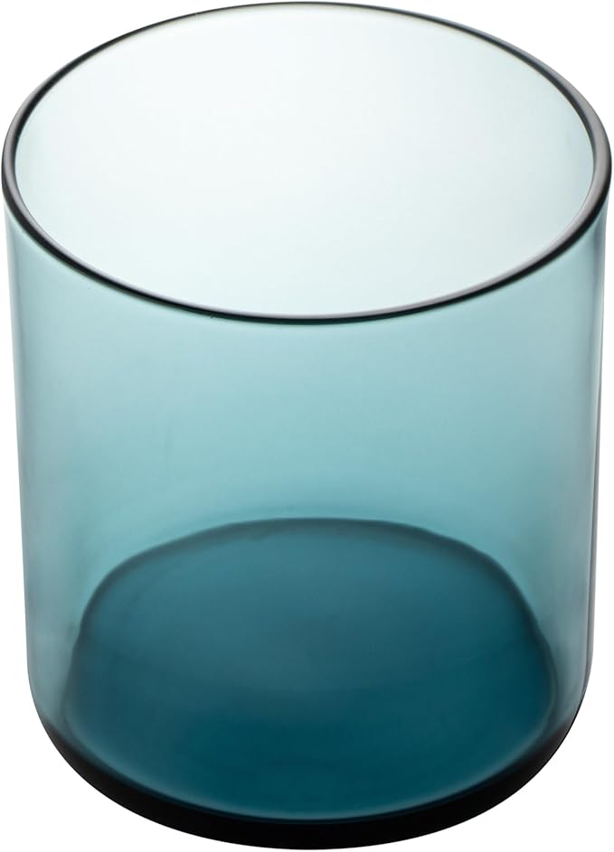 Restaurantware-Vetri 10 Ounce Old Fashioned Glasses, 24 Dishwashable Whiskey Glasses - No-Lead, Durable, Blue Glass Tumblers For Scotch, For Drinking Liquor, Cocktail, Bourbon, Cognac, And More