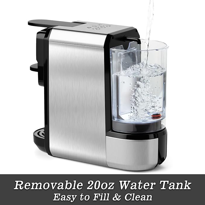 CUSIMAX Espresso Machine Single Serve Coffee Machine Compatible with Nespresso Pods, Adjustable Brewing Size, 19Bar Coffee Maker, Stainless Steel Espresso Maker with 20oz Remevable Water Tank