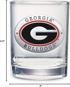Heritage Pewter Georgia Double Old Fashion | Double Rocks Glass 14 OZ for Liquor | Expertly Crafted Pewter Glass