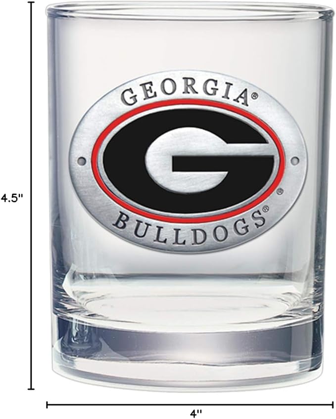 Heritage Pewter Georgia Double Old Fashion | Double Rocks Glass 14 OZ for Liquor | Expertly Crafted Pewter Glass