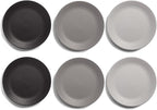 US Acrylic Everest Ultra-Durable Plastic 10 inch Dinner Plates in Grey Stone | Set of 6 Reusable, BPA-Free, Made in the USA, Dishwasher Safe Dinnerware