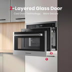 Gasland 24 Inch Built in microwave oven, Microwave and Convection Oven Combination, 1000W, 11 Levels, Sensor Cook, Touch Control, LCD Display, 1.6 Cu. Ft Wall Microwave Oven Combos, Stainless Steel