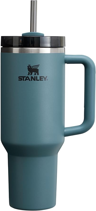 STANLEY Quencher H2.0 Tumbler with Handle and Straw 40 oz | Flowstate 3-Position Lid | Cup Holder Compatible for Travel | Insulated Stainless Steel Cup | BPA-Free | Blue Spruce