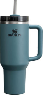 STANLEY Quencher H2.0 Tumbler with Handle and Straw 40 oz | Flowstate 3-Position Lid | Cup Holder Compatible for Travel | Insulated Stainless Steel Cup | BPA-Free | Blue Spruce
