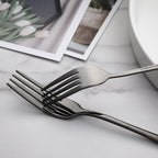 VANDBAO Black Flatware Cutlery Silverware Set 20 Pieces, Stainless Steel Colorful Utensils, Tableware Set Service for 4, Include Knife/Fork/Spoon, Reusable, Mirror Polished, Dishwasher Safe