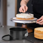 4pcs 6 inch springform pan，spring form pan for cheesecake with a detachable bottom，cake molds suitable for baking kitchens（black）