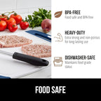 GORILLA GRIP BPA-Free Reversible Kitchen Cutting Board Set of 3, US Designed, Nonporous, Juice Grooves Catch Liquid, Slip Resistant Border, Dishwasher Safe Large Food Chopping Boards, Red Blue Green