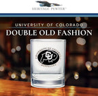 Heritage Pewter Colorado Double Old Fashion | Double Rocks Glass 14 OZ for Liquor | Expertly Crafted Pewter Glass